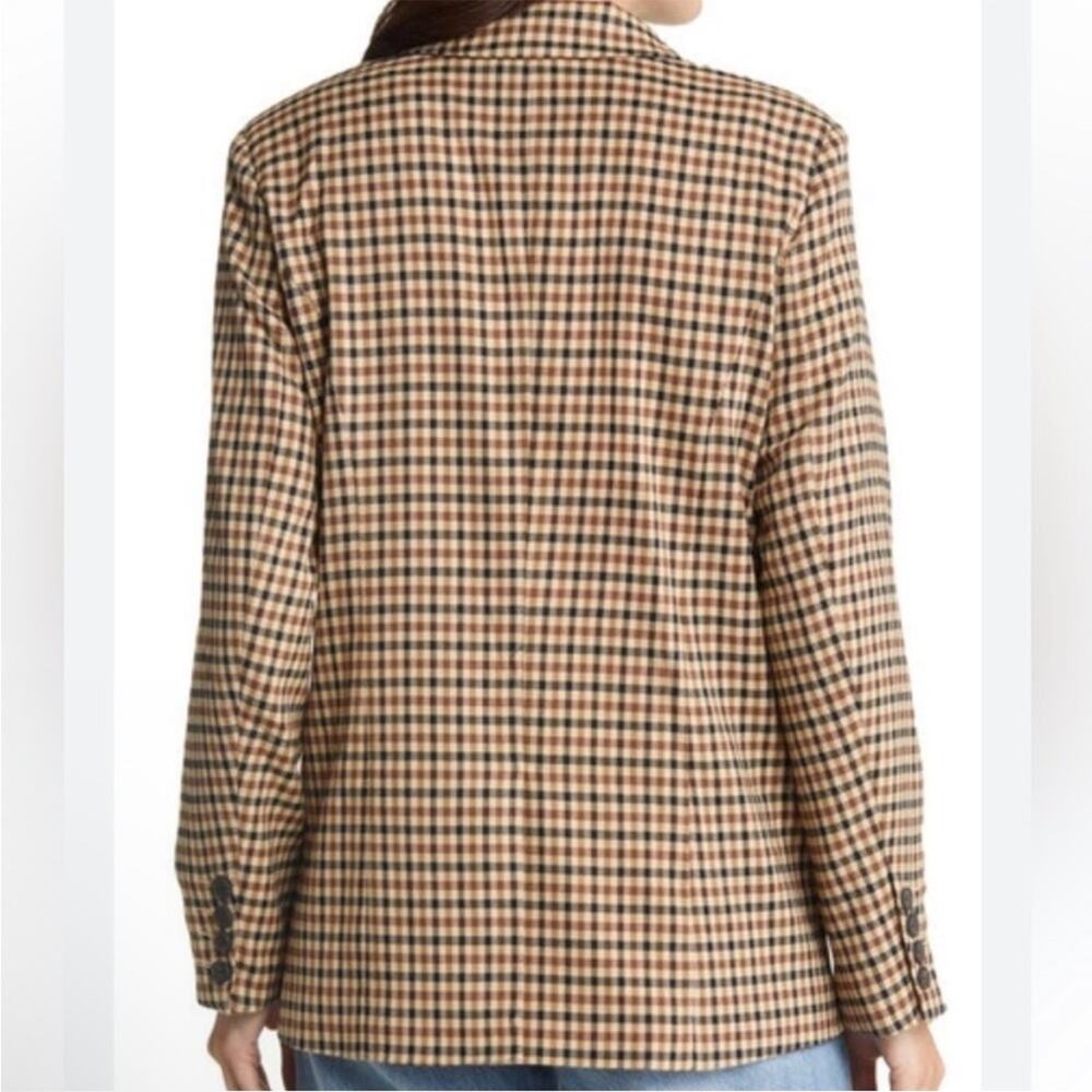 NWOT Rails Chelsea Double Breasted Blazer in Cafe Check Size XXL - Picture 2 of 10
